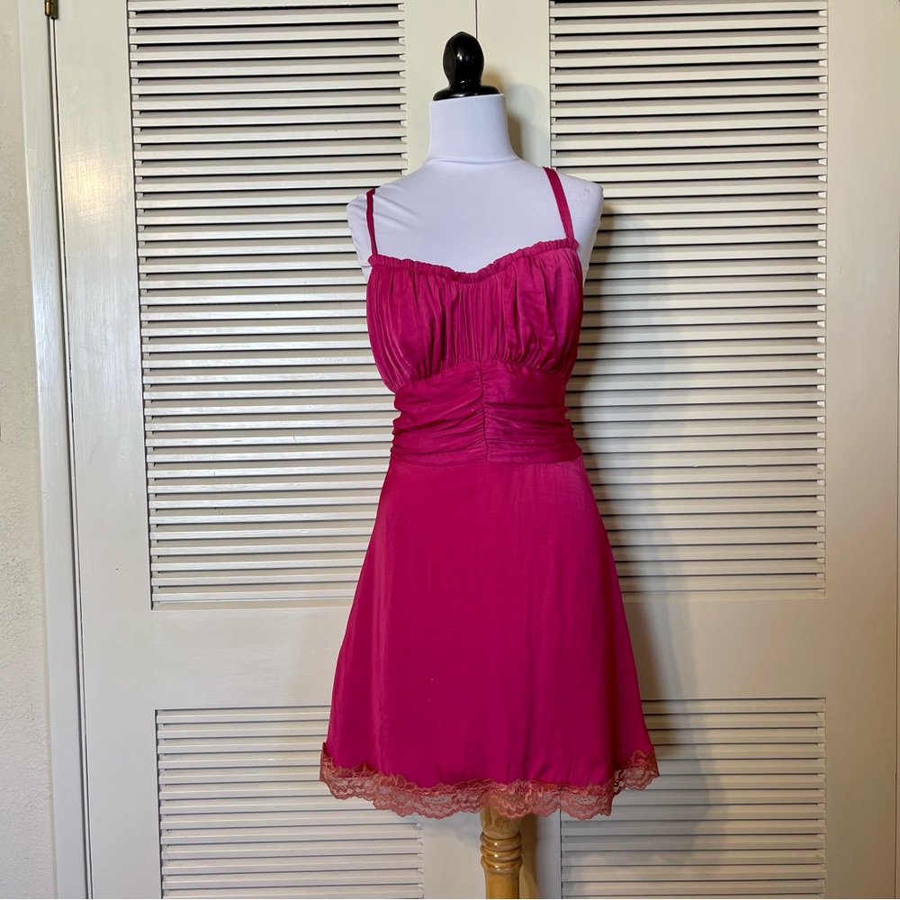 Y2K Free People Pink Mini Dress